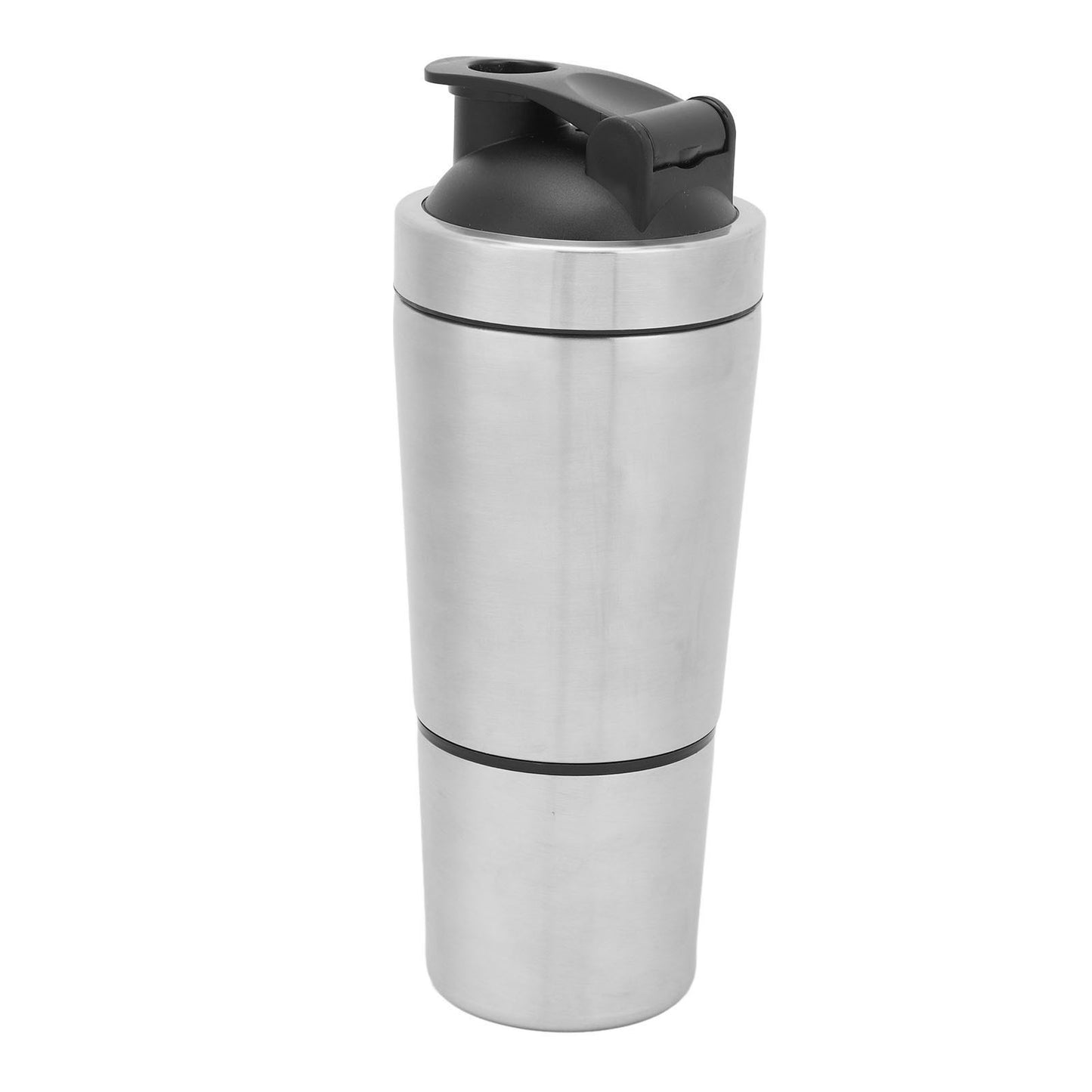 Protein Shaker Bottle with Scale Portable Stainless Steel Double Section Shaker Bottle for Gym Lovers Teenagers